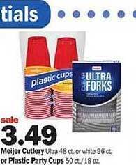 Meijer Meijer cutlery or plastic party cups offer