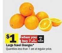 Meijer Large navel oranges offer