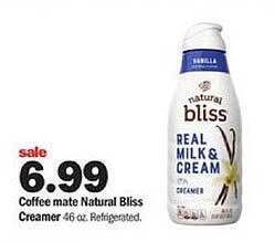 Meijer Coffee mate natural bliss creamer offer