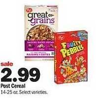 Meijer Post cereal offer