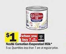 Meijer Nestlé carnation evaporated milk offer