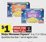 Meijer Meijer microwave popcorn offer