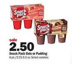 Meijer Snack pack gels or pudding offer