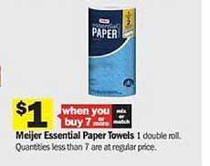 Meijer Meijer essential paper towels offer