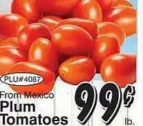 Trade Fair Supermarket Plum tomatoes offer