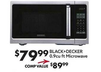 Big Lots Black + decker 0.9cu ft microwave offer