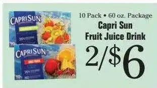 Morton Williams Capri sun fruit juice drink offer