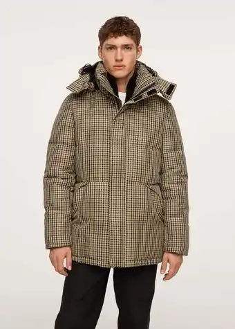 Mango Check padded anorak offer
