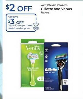 Rite Aid Gillette and venus offer