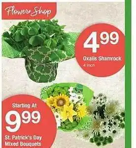 ACME St. patrick's day mixed bouquets offer