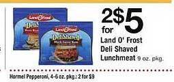 ACME Land o' frost deli shaved lunchmeat offer