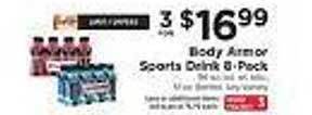 ShopRite Body armor sports drink offer