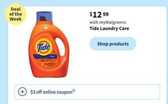 Walgreens Tide laundry care offer
