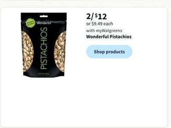 Walgreens Wonderful pistachios offer