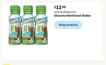 Walgreens Glucerna nutritional shakes offer