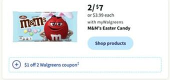 Walgreens M&m's easter candy offer
