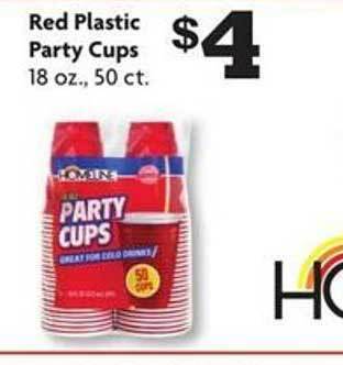 Family Dollar Red plastic party cups offer