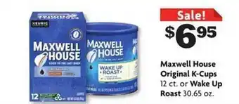 Family Dollar Maxwell house original k-cups or wake up roast offer