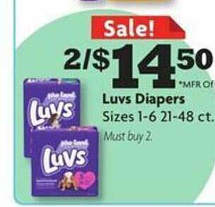 Family Dollar Luvs diapers offer