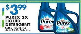 Associated Purex 2x liquid detergent offer