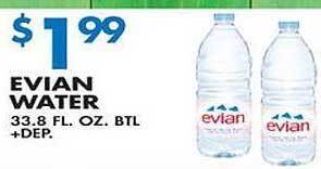 Associated Evian water offer