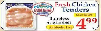 Market Basket Bell&evans fresh chicken tenders offer