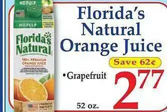 Market Basket Florida's natural orange juice offer