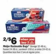 Meijer Meijer reclosable bags offer