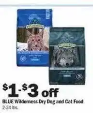 Meijer Blue wildernesse dry dog and cat food offer