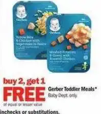 Meijer Gerber toddler meals offer