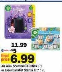 Meijer Air wick scented oil refills or essential mist starter kit offer