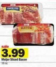 Meijer Meijer sliced bacon offer