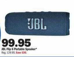 Meijer Jbl flip 6 portable speaker offer