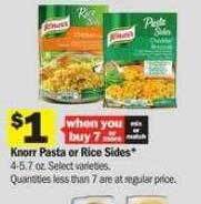 Meijer Knorr pasta or rice sides offer