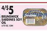 Met Foodmarkets Brunswick sardines soy oil offer