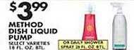 Met Foodmarkets Method dish liquid pump offer