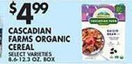 Met Foodmarkets Cascadian farms organic cereal offer