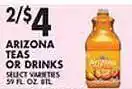 Met Foodmarkets Arizona teas or drinks offer