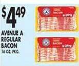 Met Foodmarkets Avenue a regular bacon offer