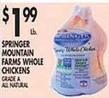 Met Foodmarkets Springer mountain farms whole chickens offer