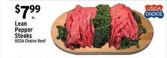 Met Foodmarkets Lean pepper steaks usda choice beef offer