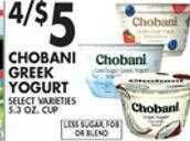 Met Foodmarkets Chobani greek yogurt offer
