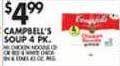 Met Foodmarkets Campbell's soup 4 pk offer