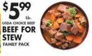 Met Foodmarkets Beef for stew offer