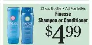 Morton Williams Finesse shampoo or conditioner offer