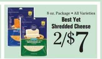 Morton Williams Best yet shredded cheese offer