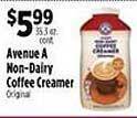 Pioneer Supermarkets Avenue a non-dairy coffee creamer offer