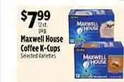 Pioneer Supermarkets Maxwell house coffee k-cups offer
