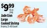 Pioneer Supermarkets Jade lion large cooked shrimp offer