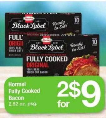 Safeway Hormel fully cooked bacon offer